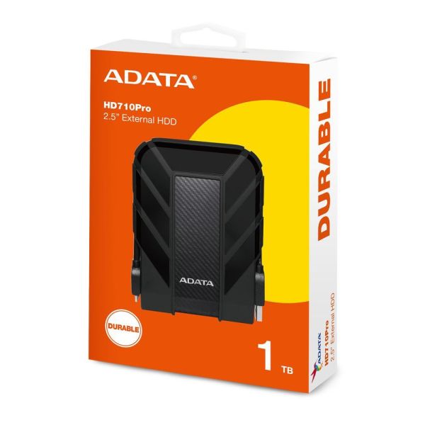 【ADATA 威剛】Durable HD710Pro 2.5吋行動硬碟 1TB HDD (黑/黃/藍/紅/USB3.1/軍規/防水/防震/3年保) 
