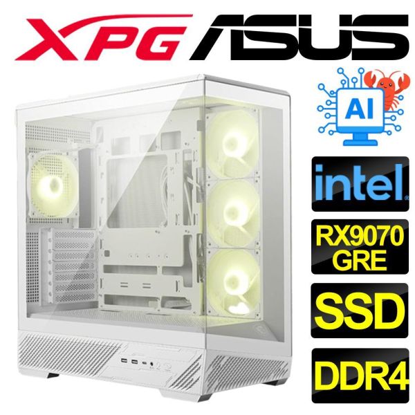 【ASUS 華碩】RX9070GRE {齊心} AI/海景房/電競/電玩/電腦/主機/人機迷網/魔物獵人(Intel i5 i7/B760/DDR4/SSD/M.2) RX9070GRE電腦主機,華碩海景房電競機,ASUS組裝電腦推薦,Intel i5電競主機,AI運算高效能電腦,魔物獵人順跑主機,B760主機板電腦,DDR4遊戲桌機,AMD高CP值顯卡主機,ASUS DIY電腦套裝