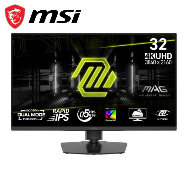 【MSI 微星】MAG 322URDF E16 電競顯示器 (32型/ Rapid IPS/ 4K/ 雙模320Hz/ 0.03ms) MSI,32吋,160HZ,2K,微星,平面螢幕,電競螢幕,螢幕