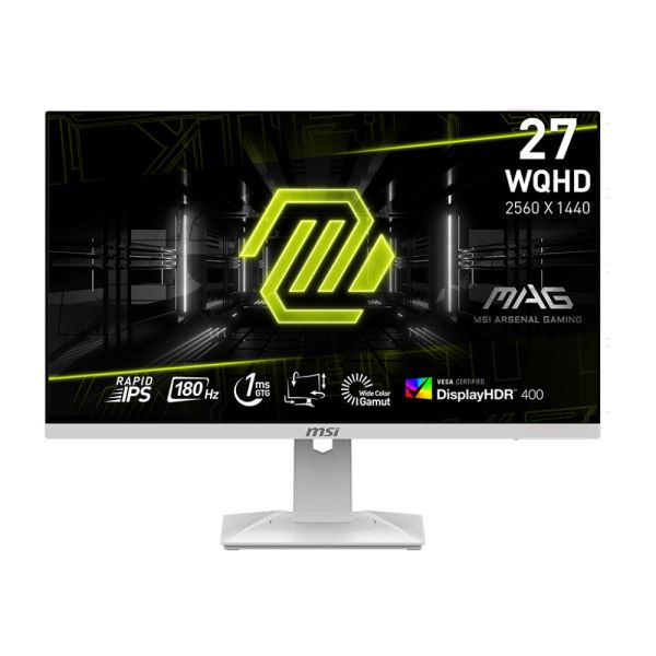 【MSI 微星】MAG 274QRFW 白色電競螢幕(IPS/2K/180Hz/HDR400) 27吋,螢幕,電腦螢幕,電競螢幕