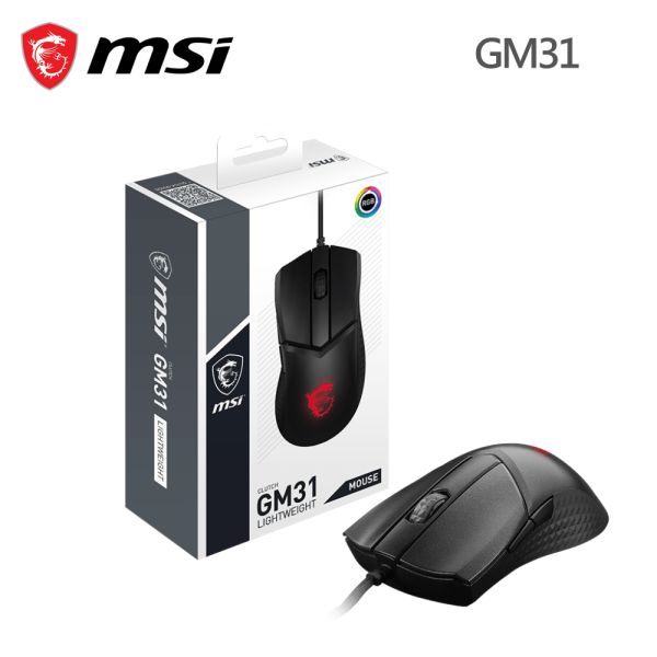 【MSI 微星】CLUTCH GM31 LIGHTWEIGHT 電競滑鼠 MSI,微星,有線,滑鼠,電競滑鼠