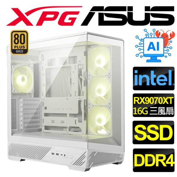 【ASUS 華碩】RX9070XT 16G {飛揚} AI/海景房/電競/電玩/電腦/主機/人機迷網/魔物獵人(Intel i5 i7/B760/DDR4/SSD/M.2) RX9070XT電腦主機,華碩海景房電競機,ASUS組裝電腦推薦,Intel i5電競主機,AI運算高效能電腦,魔物獵人順跑主機,B760主機板電腦,DDR4遊戲桌機,16G大顯存電競主機,AMD旗艦顯卡主機