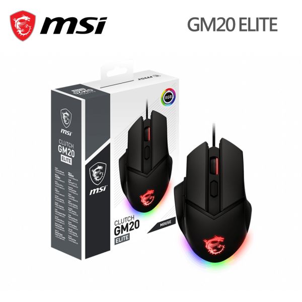 【MSI 微星】CLUTCH GM20 ELITE RGB電競滑鼠 MSI,微星,有線,滑鼠,電競滑鼠