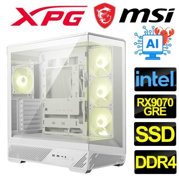 【MSI 微星】RX9070GRE {安然} AI/海景房/電競/電玩/電腦/主機/人機迷網/魔物獵人(Intel i5 i7/B760/DDR4/SSD/M.2) RX9070GRE電腦主機,微星海景房電競機,MSI組裝電腦推薦,Intel i5電競主機,AI運算高效能電腦,魔物獵人順跑主機,B760主機板電腦,DDR4遊戲桌機,AMD高CP值顯卡主機,MSI DIY電腦套裝