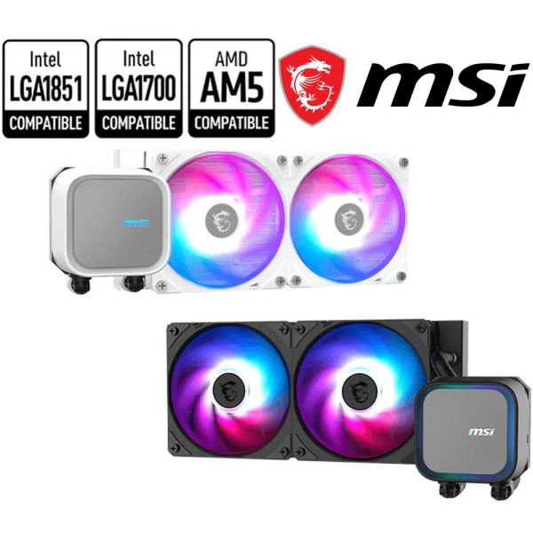 【MSI 微星】MAG CORELIQUID A13 240 (240mm/可更換式上蓋/預裝風扇/12cm風扇*2/三年保/註冊升級五年保) 