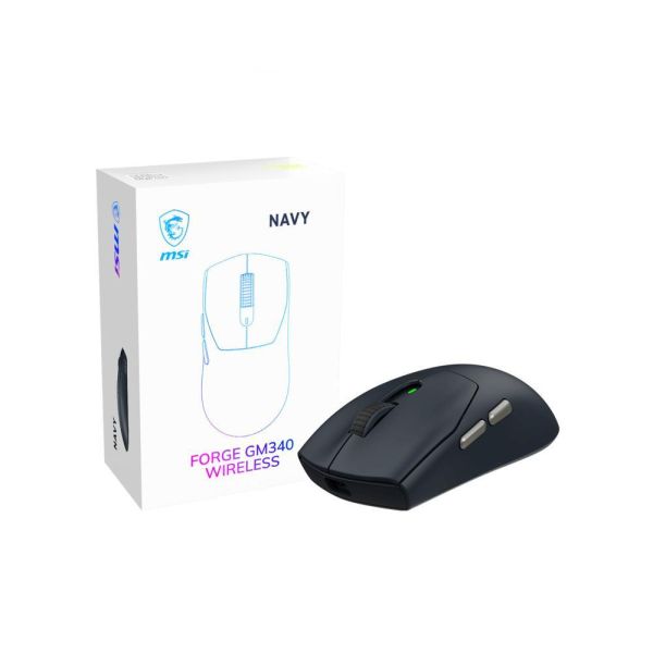 【MSI 微星】FORGE GM340 WIRELESS 微星超輕量三模無線電競滑鼠 (6段式DPI/82小時續航/對稱式設計) 