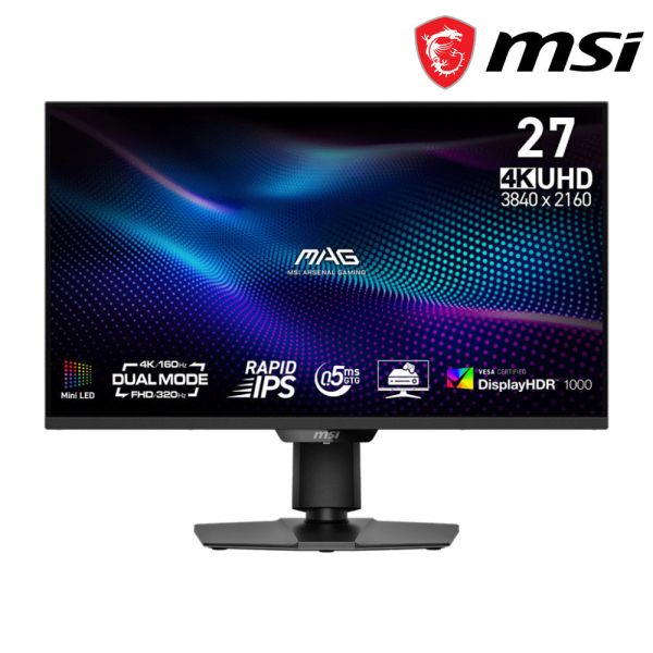 【MSI 微星】MAG 274UPDF E16M 電競螢幕 (DP/HDMI/Type-C/Rapid IPS/Mini-LED/4K) MSI,27吋,160HZ,4K,微星,平面螢幕,電競螢幕,螢幕
