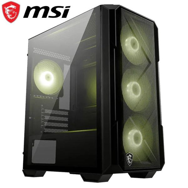 【MSI 微星】MAG Forge 120R AIRFLOW 玻璃透側機殼 (ATX/內建風扇前3後1/網孔面板/顯卡300mm/塔散160mm) 