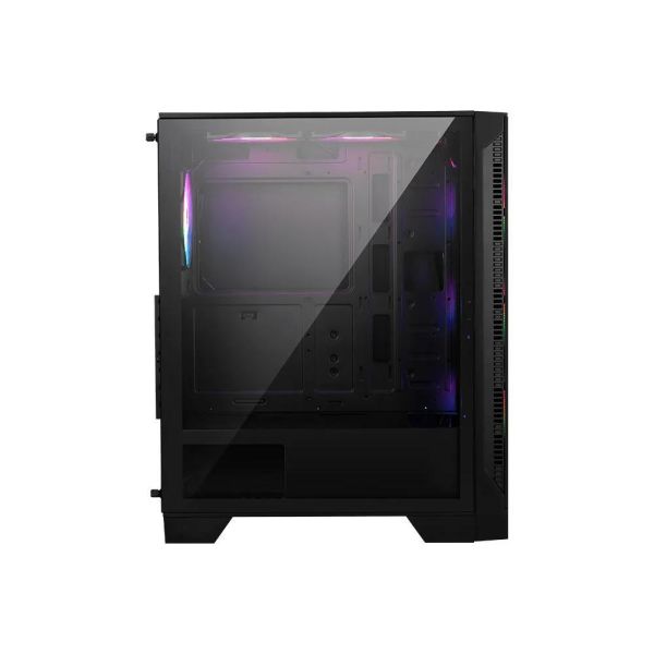 【MSI 微星】MAG Forge 120A AIRFLOW 玻璃透側機殼 (ATX/內建風扇前3上2後1/網孔面板/顯卡330mm/塔散160mm) 
