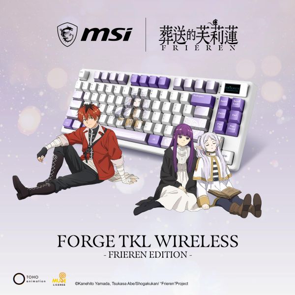 【MSI 微星】MSI FORGE TKL WIRELESS FRIEREN EDITION 微星電競鍵盤.MSI VERSA WIRELESS FRIEREN EDITION 微星無線電競滑鼠.MSI AGILITY GD20 FRIEREN EDITION 微星電競鼠墊 MSI,微星,無線,滑鼠,電競滑鼠,電競鍵盤,電競滑鼠墊