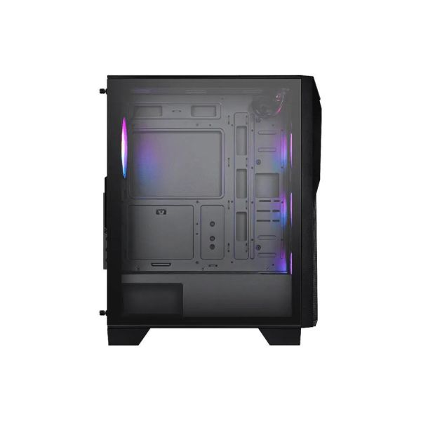 【MSI 微星】MAG Forge 130A AIRFLOW 玻璃透側機殼 (ATX/RGB控制鍵/內建風扇前3後1/顯卡300mm/塔散160mm) 