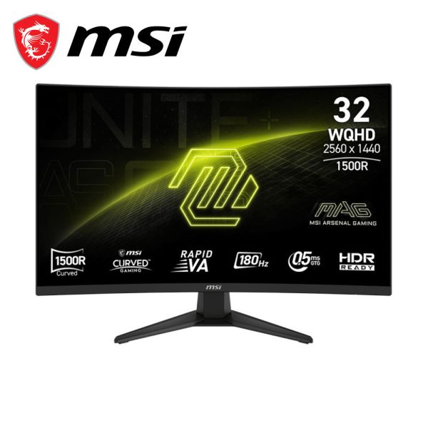 【MSI 微星】MAG 321CQF E18 電競螢幕 (DP/HDMI/Rapid VA/曲面/2K/0.5ms/180Hz) MSI,32吋,180HZ,2K,微星,曲面螢幕,電競螢幕,螢幕