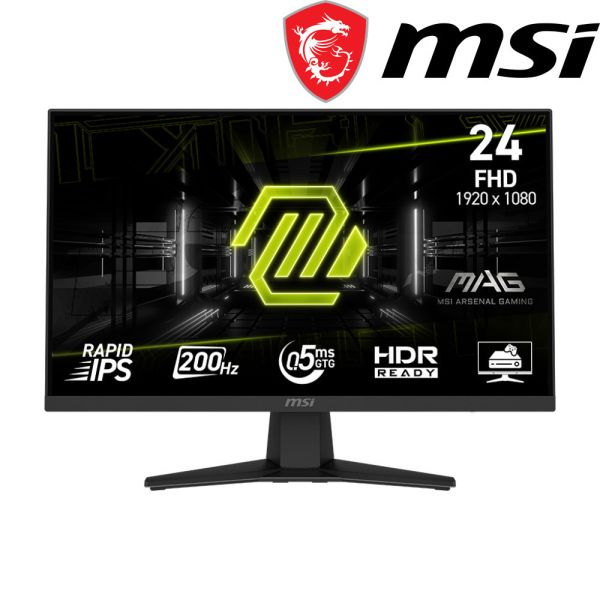 【MSI 微星】MAG 244F 電競螢幕 Rapid IPS/0.5ms/200Hz/FreeSync Premium/三年保固 MSI,24吋,200HZ,FHD,微星,平面螢幕,電競螢幕,電玩螢幕