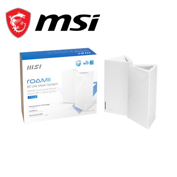 【MSI 微星】Roamii BE Lite WiFi 7 雙頻 MESH路由器 