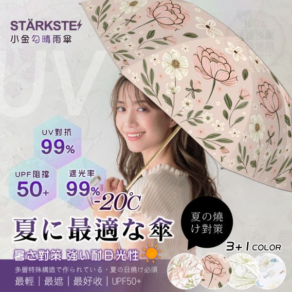 STÄRKSTE /  五折迷你抗紫外線小金勾晴雨傘 
