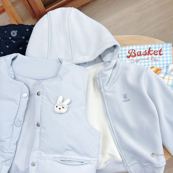 可愛馬卡龍色系內刷毛外套+背心兩件套 