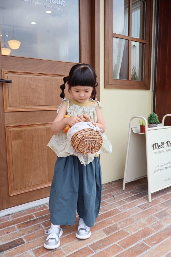 日系質感花花霧光兩件套 