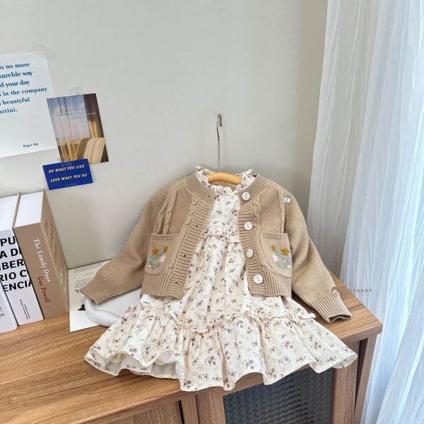 私訊炸裂絕美花花刺繡兩件套洋裝 