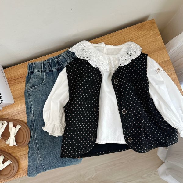 日系百搭點點背心 