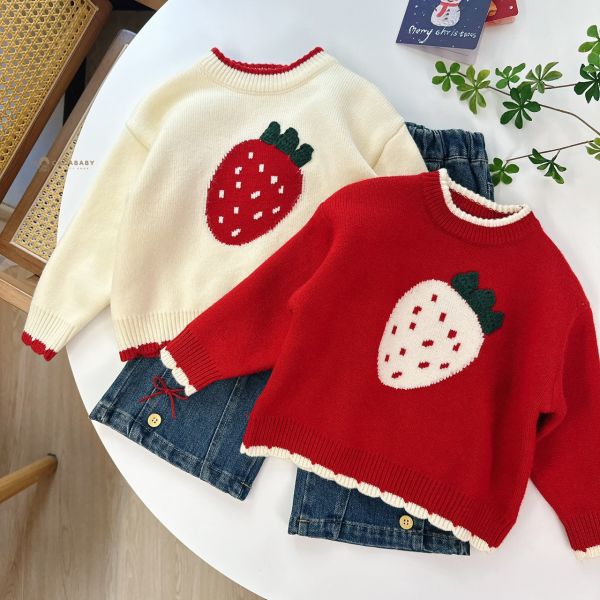 熱銷冠軍人見人愛內刷軟毛不透風草莓毛衣 