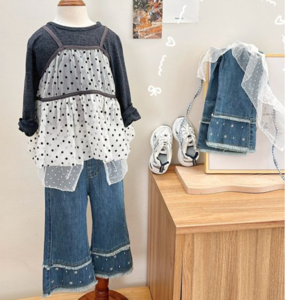 長腿歐逆可拆屁簾喇叭褲 