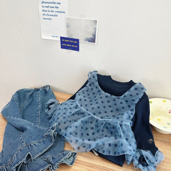 美的冒泡點點初戀兩件套上衣 