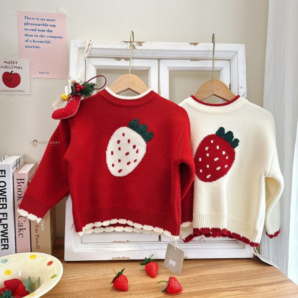 熱銷冠軍人見人愛內刷軟毛不透風草莓毛衣 