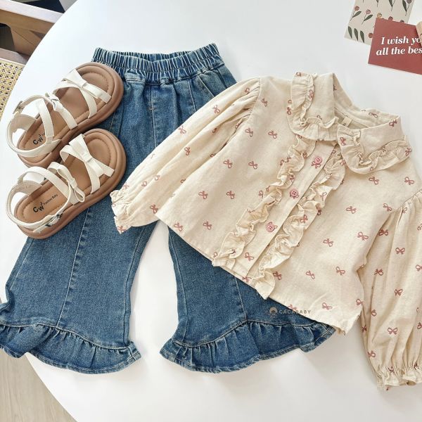 啊~~有夠漂亮的日系蝴蝶結上衣 