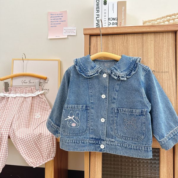 可愛爆擊兔兔粉格棉質褲 