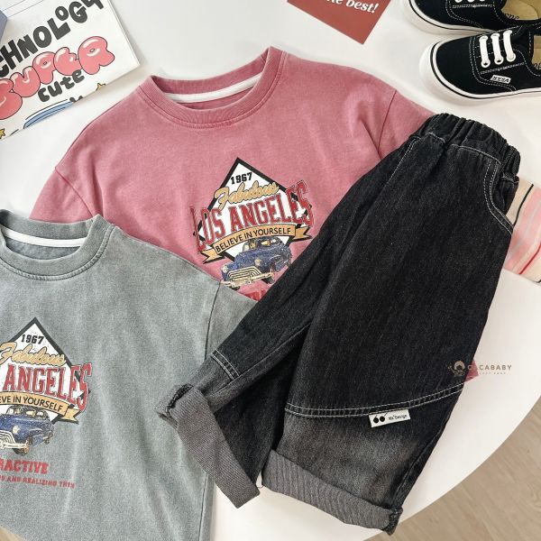 美式復古車車拼接袖上衣 