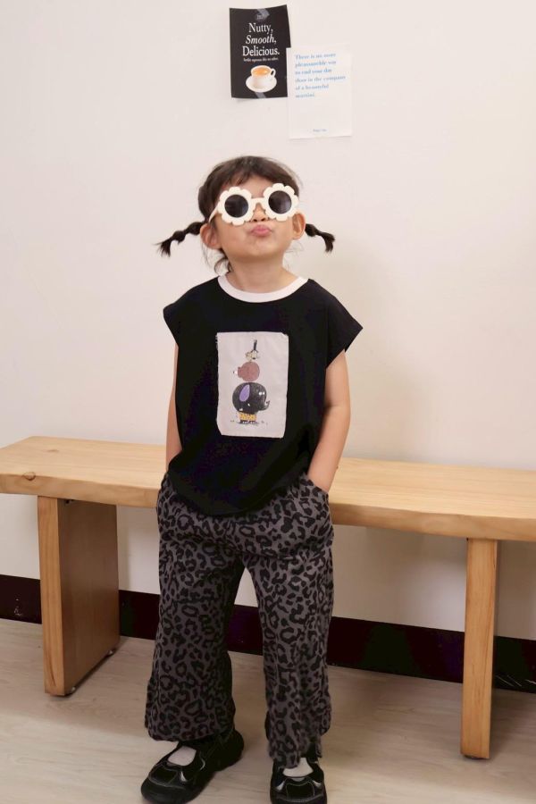 超舒服棉質彈性豹紋褲 