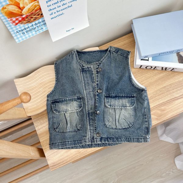 百搭有刑帥帥牛仔背心 