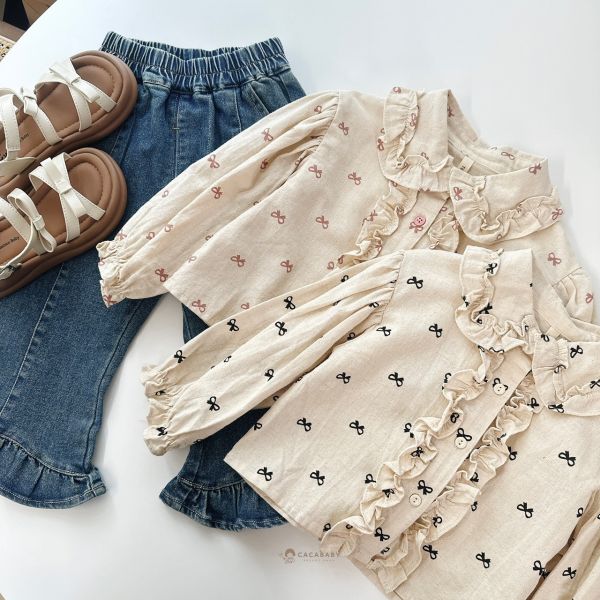 啊~~有夠漂亮的日系蝴蝶結上衣 