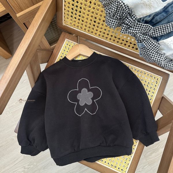 日系刺繡棉花糖花花衛衣 