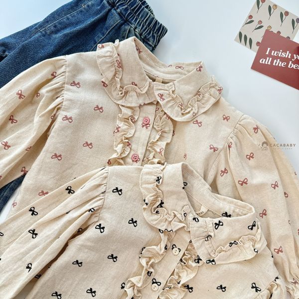 啊~~有夠漂亮的日系蝴蝶結上衣 