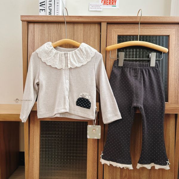 日系2WAY棉花糖蕾絲領針織外套 