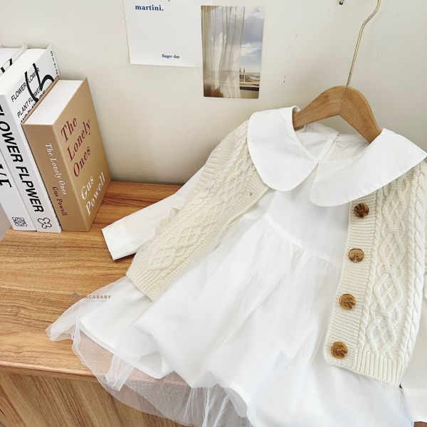 (100~150)百搭杏仁牛奶針織背心 