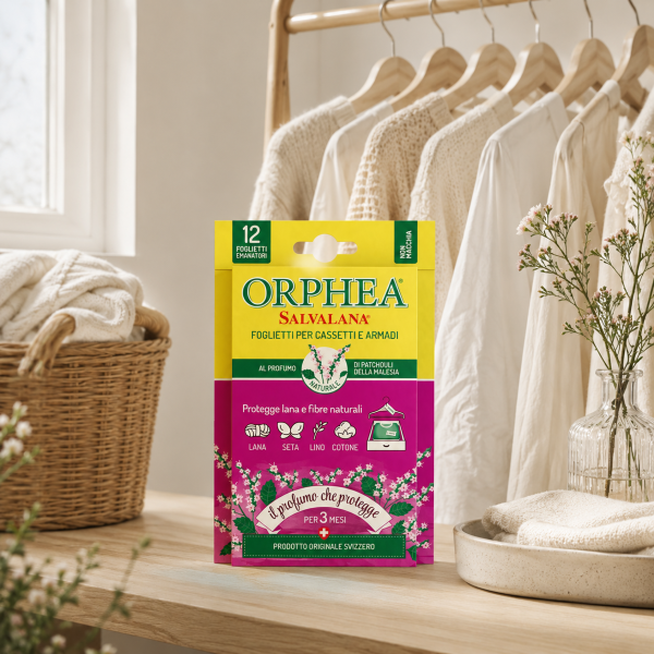 義大利ORPHEA歐菲雅 廣藿花香衣物環境保護片-全面取代樟腦丸(12片) 