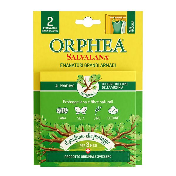 義大利Orphea歐菲雅 原木香氣衣物環境保護品-掛耳式(2個) 