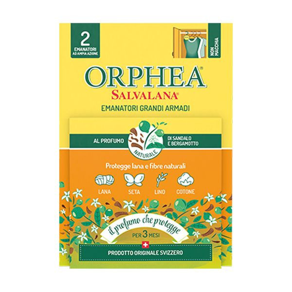 義大利ORPHEA歐菲雅 佛手柑衣物環境保護品-掛耳式(2個) 