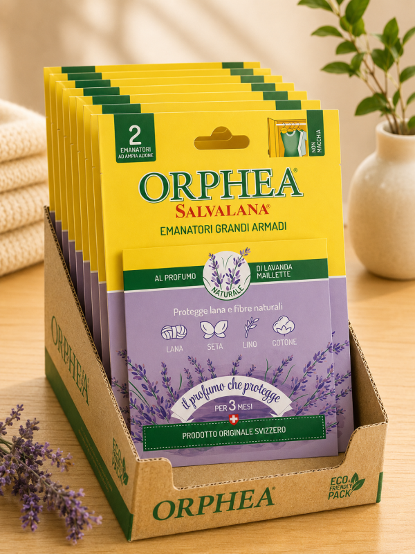 義大利歐菲雅 薰衣草香衣物環境保護品-掛耳式(2個)-全面取代樟腦丸 24盒裝 