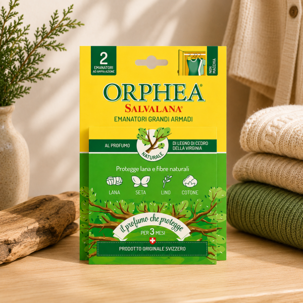 義大利Orphea歐菲雅 原木香氣衣物環境保護品-掛耳式(2個) 