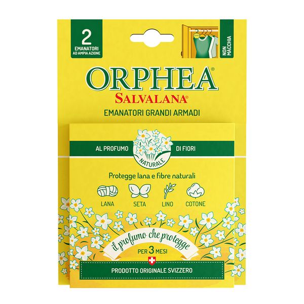 義大利Orphea歐菲雅 經典花香衣物環境保護品-掛耳式(2個) 