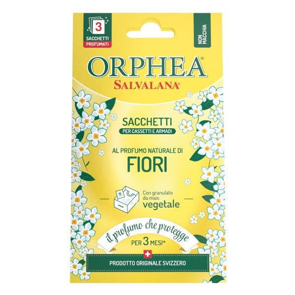 義大利ORPHEA歐菲雅 衣物香氛袋-經典花香/薰衣草/廣藿香-取代樟腦丸 12盒/箱 