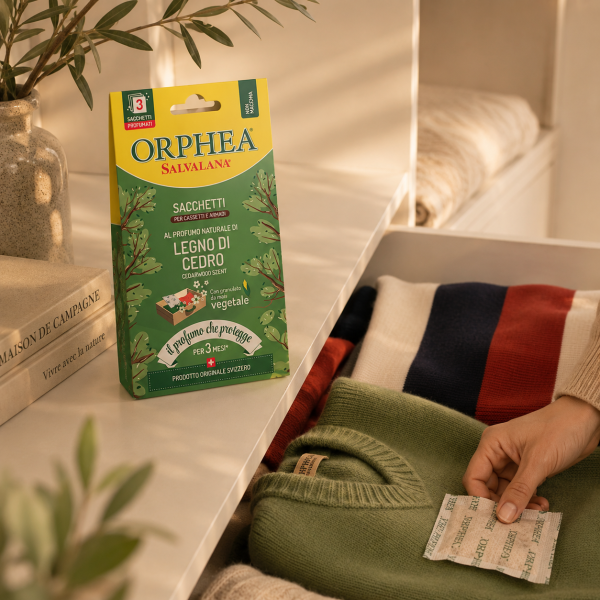 ORPHEA 歐菲雅衣櫃香氛香氛袋｜原木香氣 3入／盒・12盒／箱 ORPHEA 歐菲雅,衣櫃香氛,衣物香氛,收納空間香氛,香氛袋,原木香氣,12盒／箱,樟腦丸替代