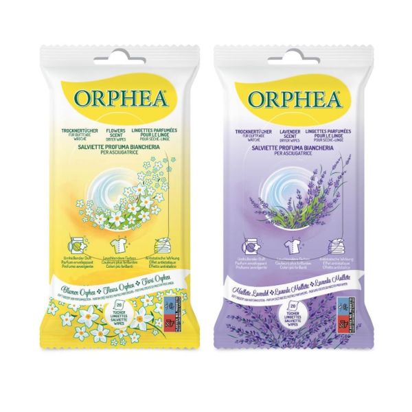 義大利ORPHEA歐菲雅 衣物香氛烘衣片 經典花香/薰衣草 20pcs 