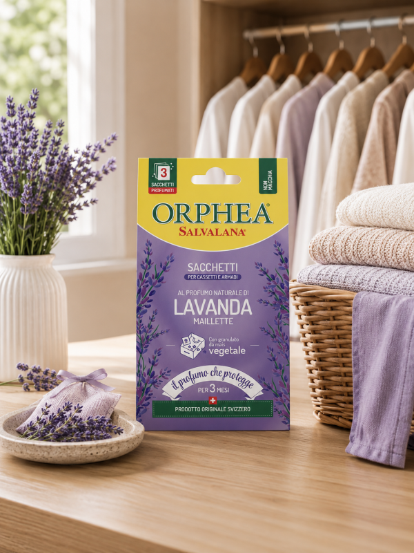義大利ORPHEA歐菲雅 衣物香氛袋-薰衣草(3入/盒)-取代樟腦丸 
