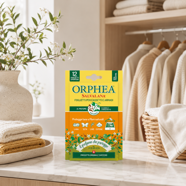 義大利ORPHEA歐菲雅 佛手柑衣物環境保護片-全面取代樟腦丸(12片) 