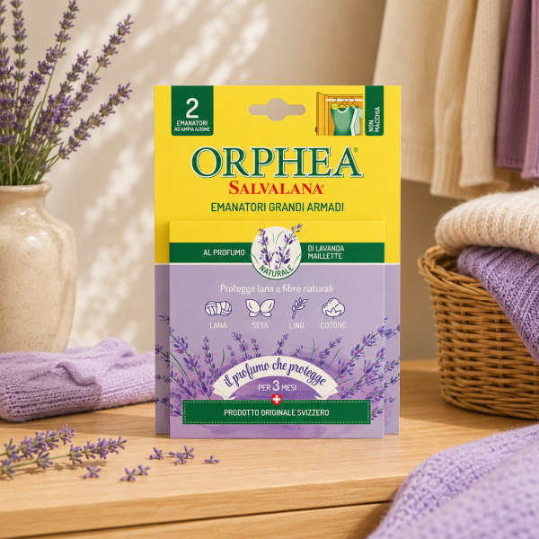 義大利Orphea歐菲雅 薰衣草香衣物環境保護品-掛耳式(2個) 