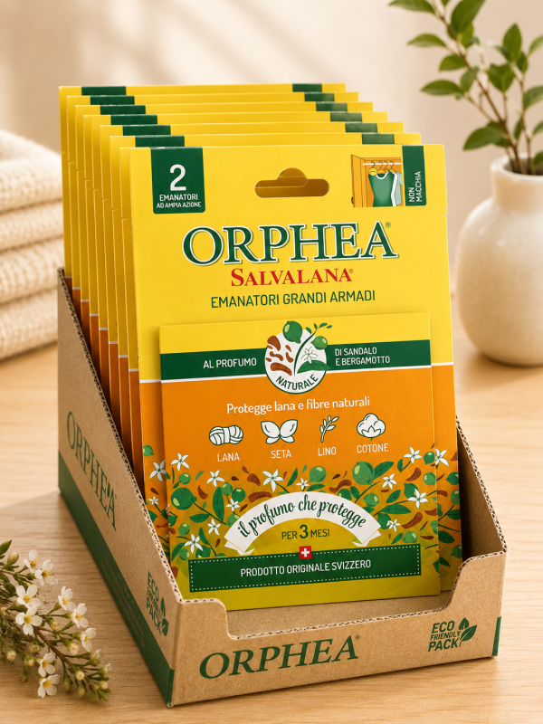 義大利歐菲雅 佛手柑衣物環境保護品-掛耳式(2個)-全面取代樟腦丸 24盒裝 